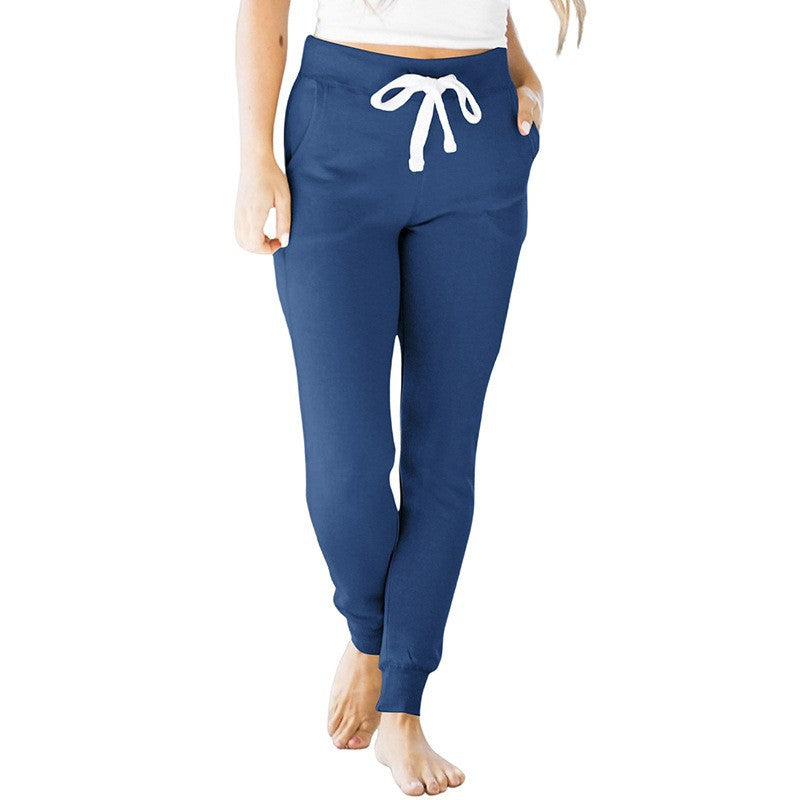 Women's drawstring casual soft pants