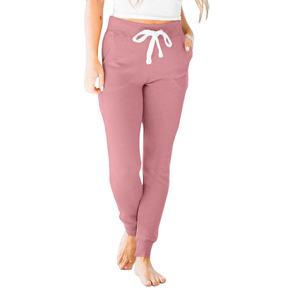 Women's drawstring casual soft pants