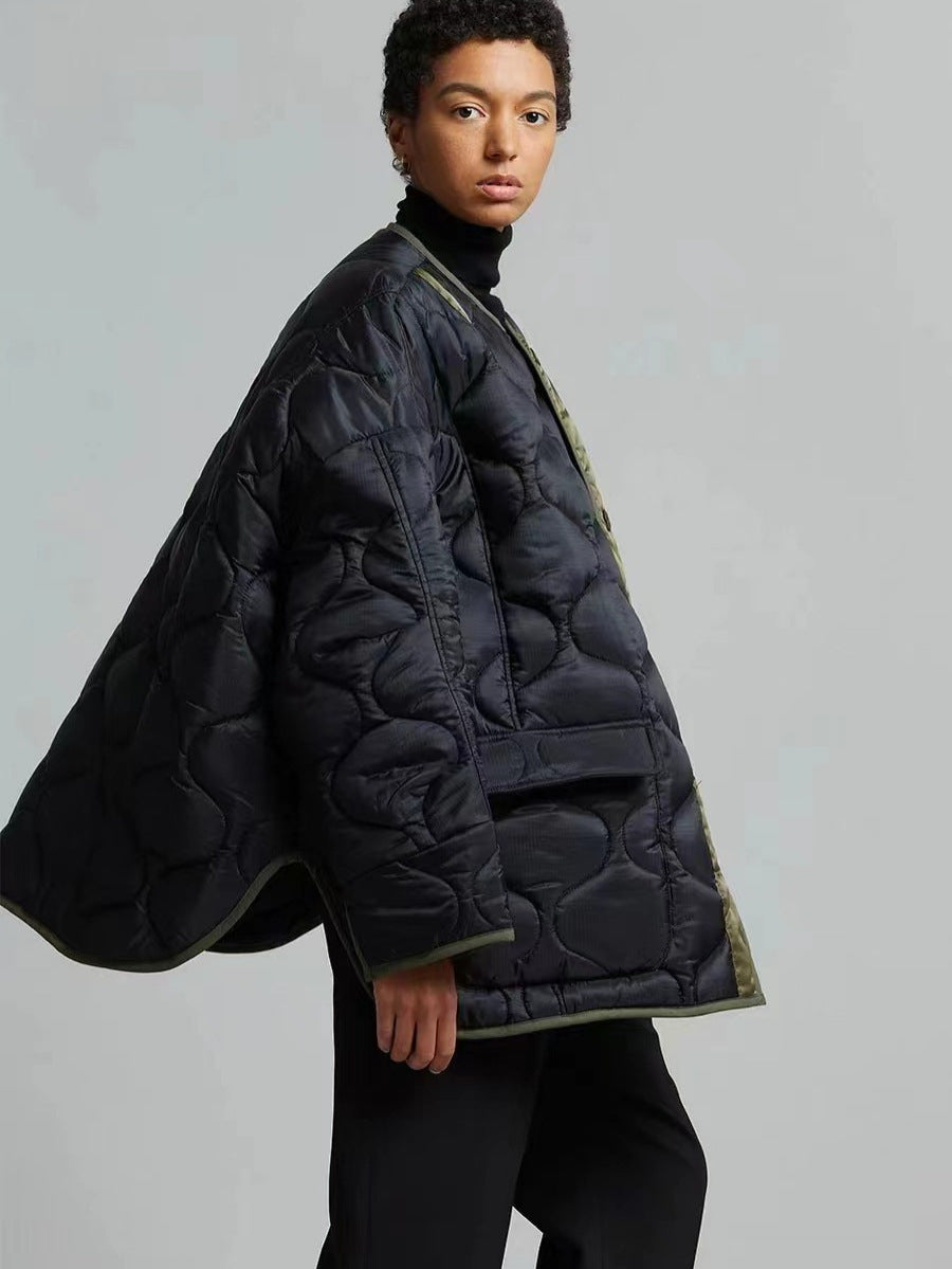 Women's diamond quilted puffer jacket