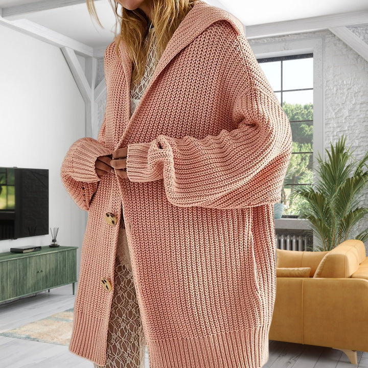Wool Blend Oversized Fit Cardigan 
