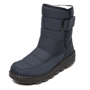 Women's waterproof high-top slip-on snow boots