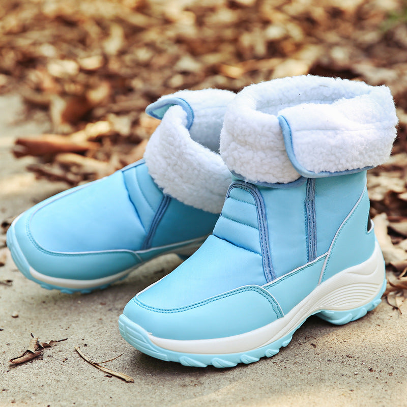 Women’s Snow Boots - Slip-On Design - Insulated Fleece Lining