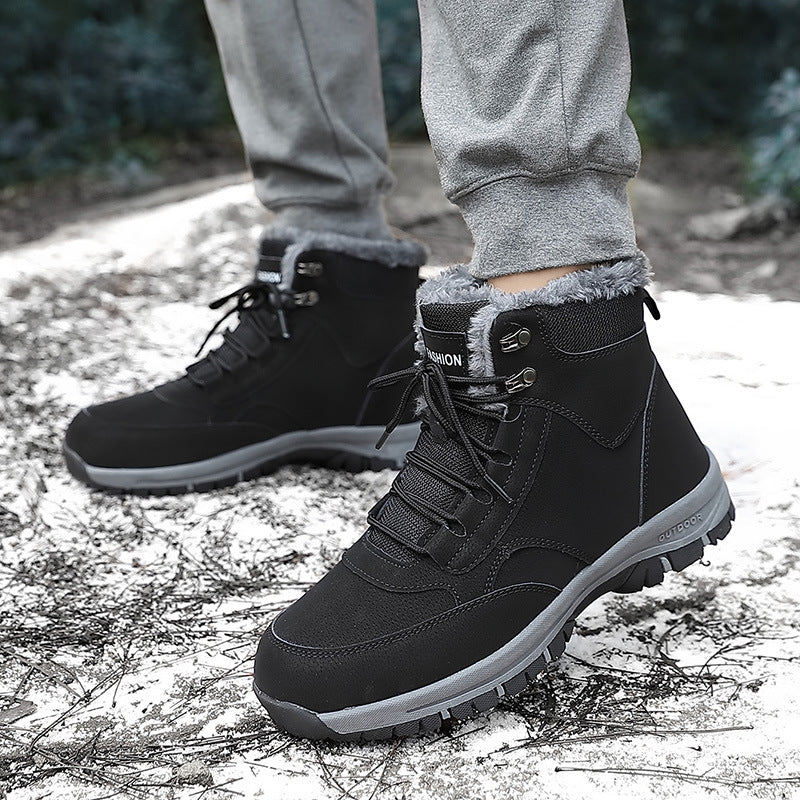 Lace-Up Faux Fur Ankle Boots
