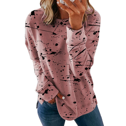 Women's casual color block long sleeved shirt