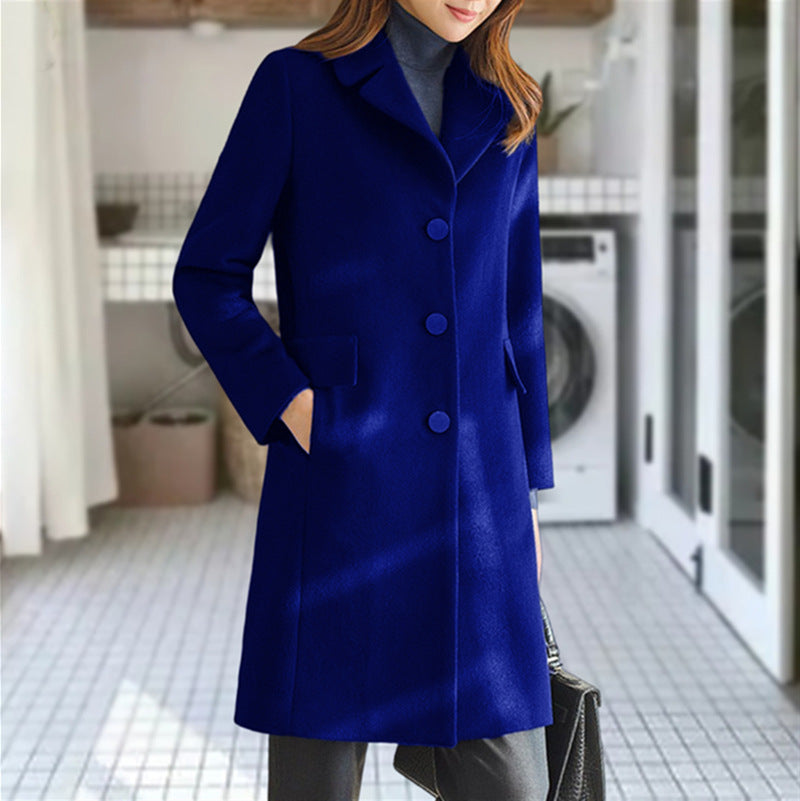Tailored Wool Knee Length Trench Coat 