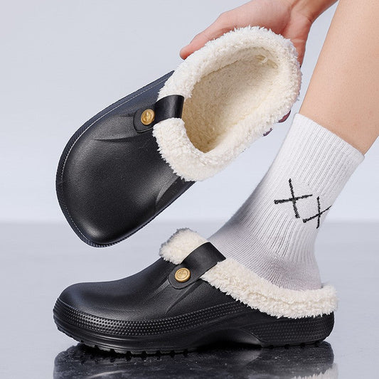 Fleece Lined Water-Resistant Wide Fit Clogs 