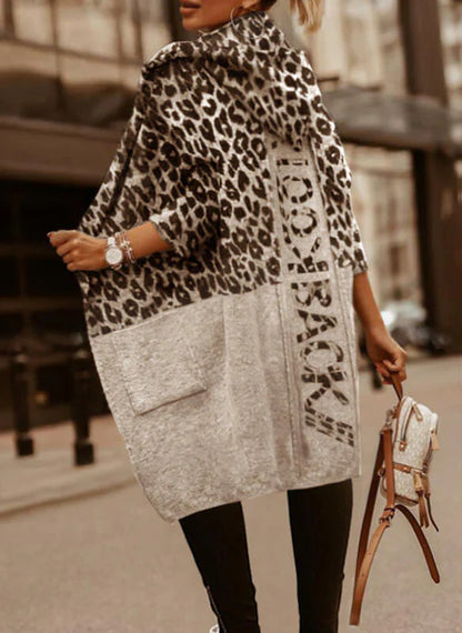 Women's casual loose coat with hood