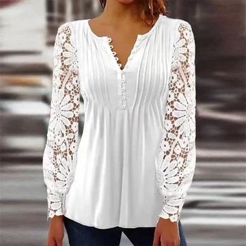 Zephy - casual top with plain lace sleeves