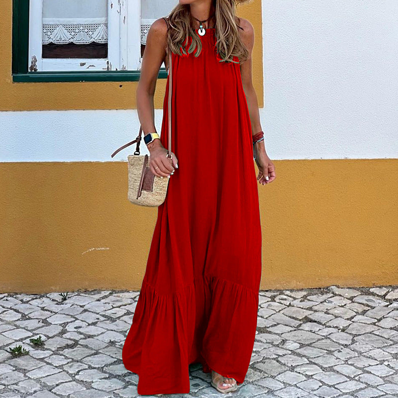 Flowing Fit Natural Fibers Long Dress 