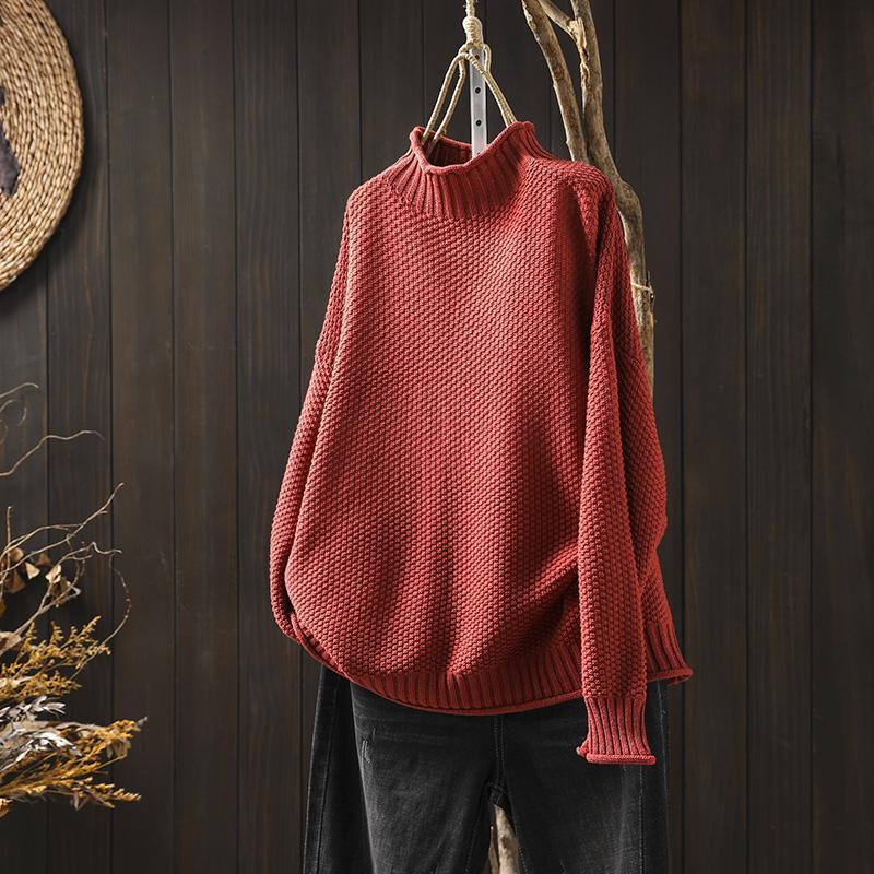 Women's knitted turtleneck sweater