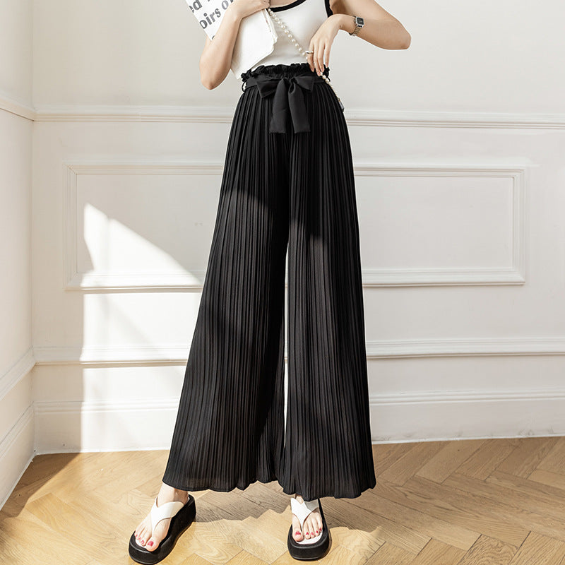 Emalyn - tied wide leg long pants