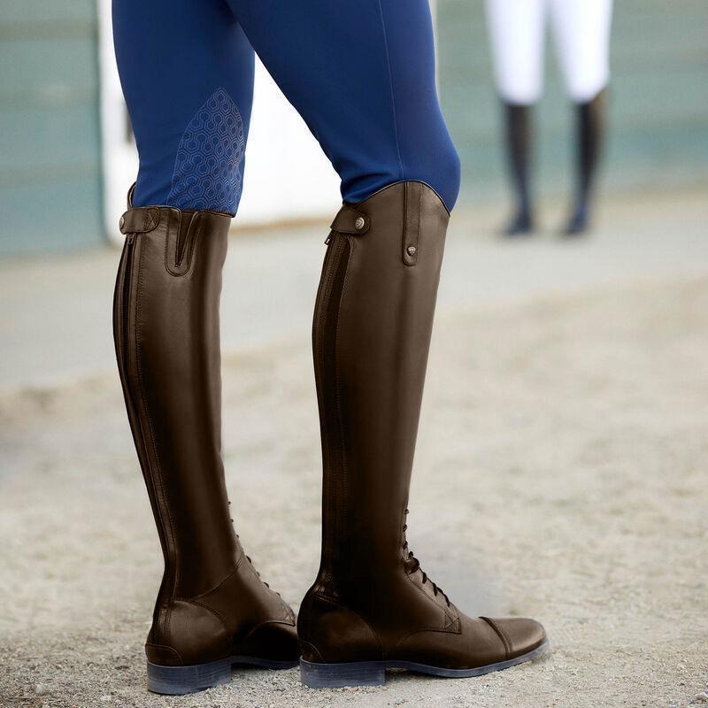 Leather Knee-High Front Lacing Boots