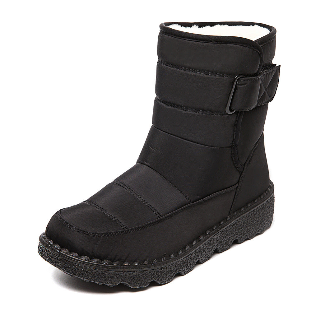 Women's waterproof high-top slip-on snow boots