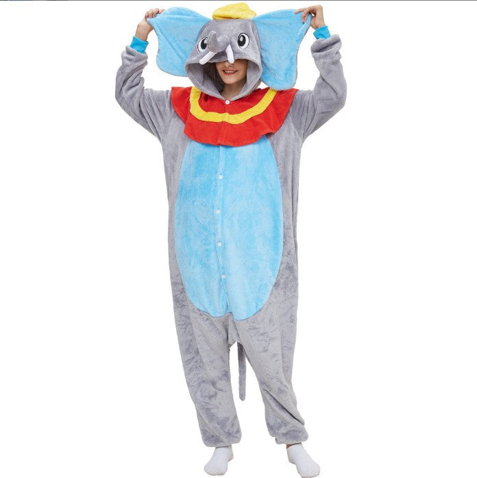 Women cartoon one-piece pajamas for autumn/winter