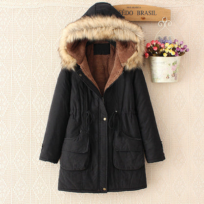 Women’s Hooded Parka Coat – Slim Regular Fit – Sherpa Lined – Faux Fur Hood – Drawstring Waist – Mid-Thigh Length