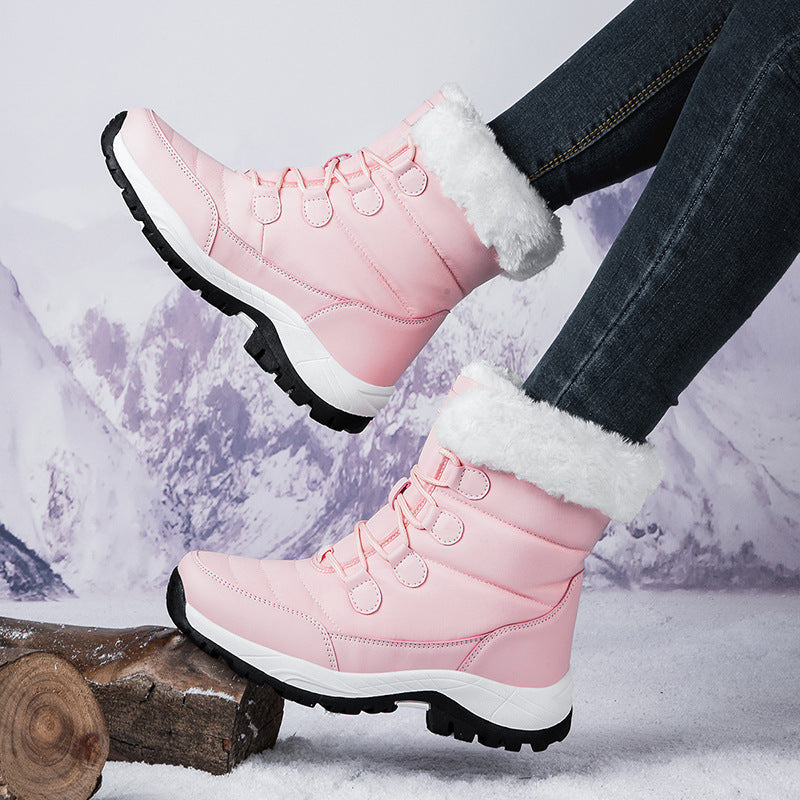 Faux Fur Lined Quilted Mid-Calf Boots