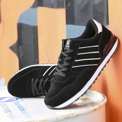 Women's synthetic leather breathable casual running shoes