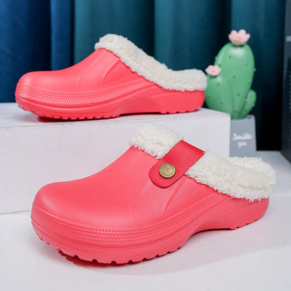Women’s Clogs – Fleece Lined – Wide Fit – Water-Resistant – Textured Sole – Slip-On