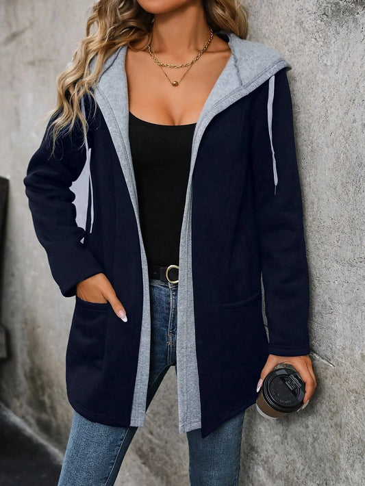 Relaxed Fit Cotton Blend Hooded Jacket 