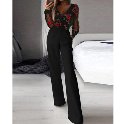 Women’s Jumpsuit – Strapless Asymmetrical Neckline – Tailored Fit – Wide Leg Formal