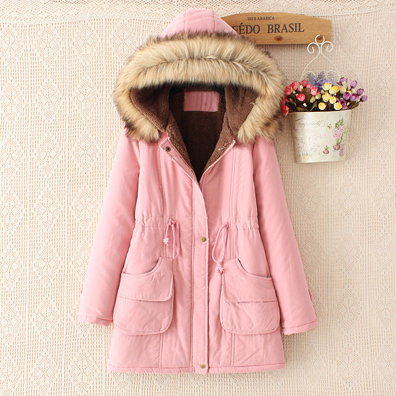 Sherpa Lined Hooded Slim Fit Parka Coat 