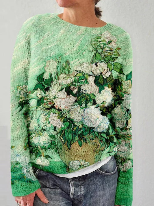 Printed Pullover Sweater