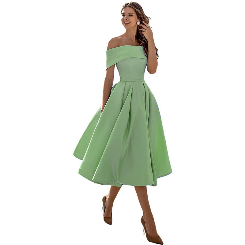 Elegant Off-Shoulder A-Line Dress