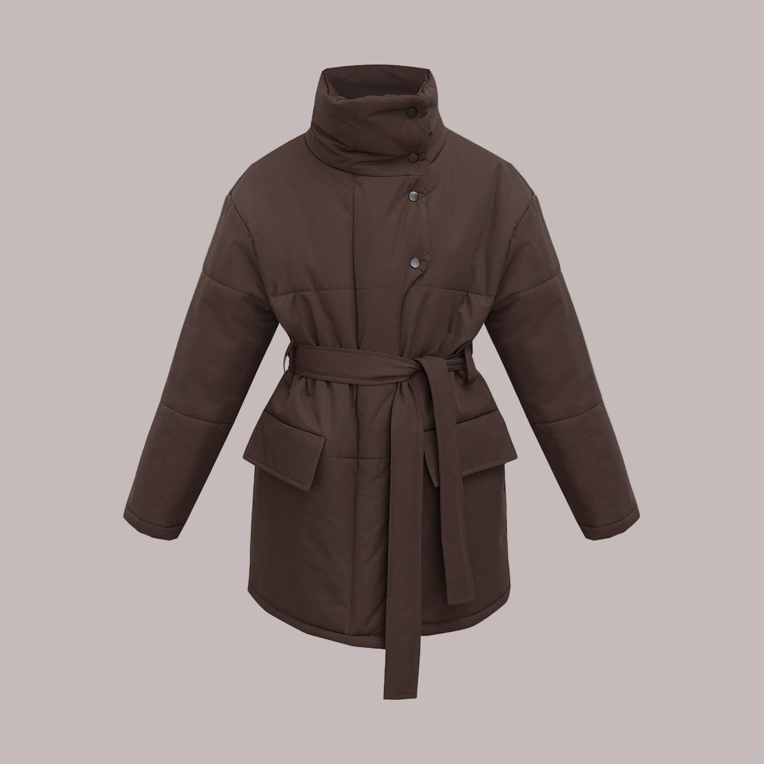Cotton Oversized Fit Belted Jacket
