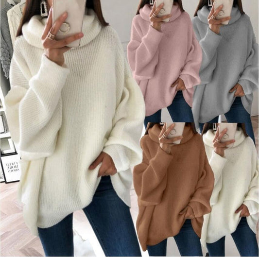 Loose Fit Turtleneck Pullover Sweater