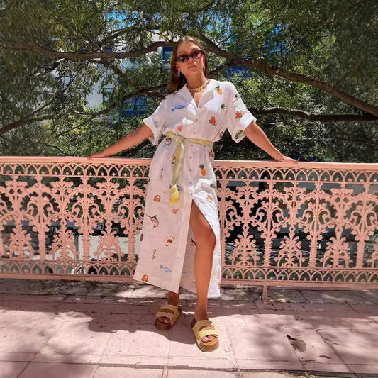 Lightweight Relaxed Fit Printed Shirt Dress