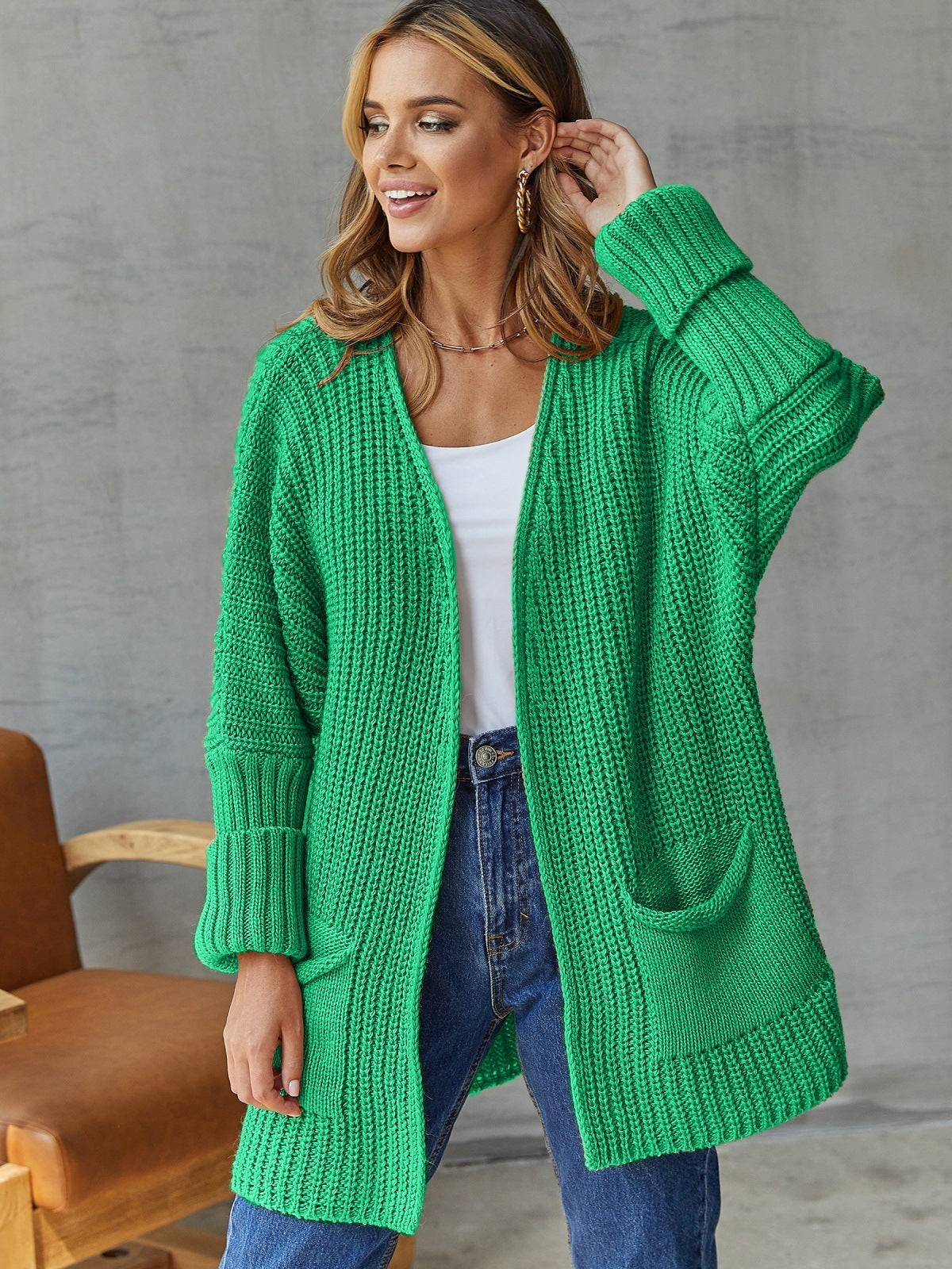 Chunky Ribbed Oversized Knit Cardigan 