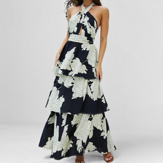 Breathable Flowy Halter Maxi Dress