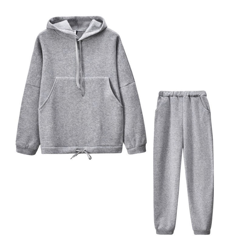 Two-Piece Oversized Cotton Blend Loungewear Set 