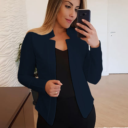 Women's solid color cardigan jacket