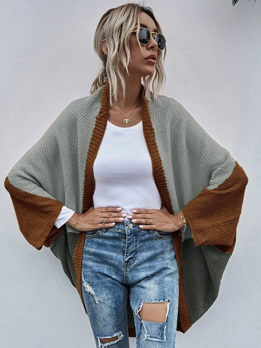 Knit Wool Oversized Fit Cardigan Sweater 