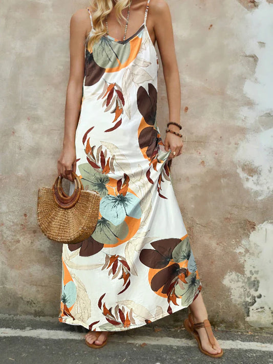 Floral Print Relaxed Fit Maxi Dress 