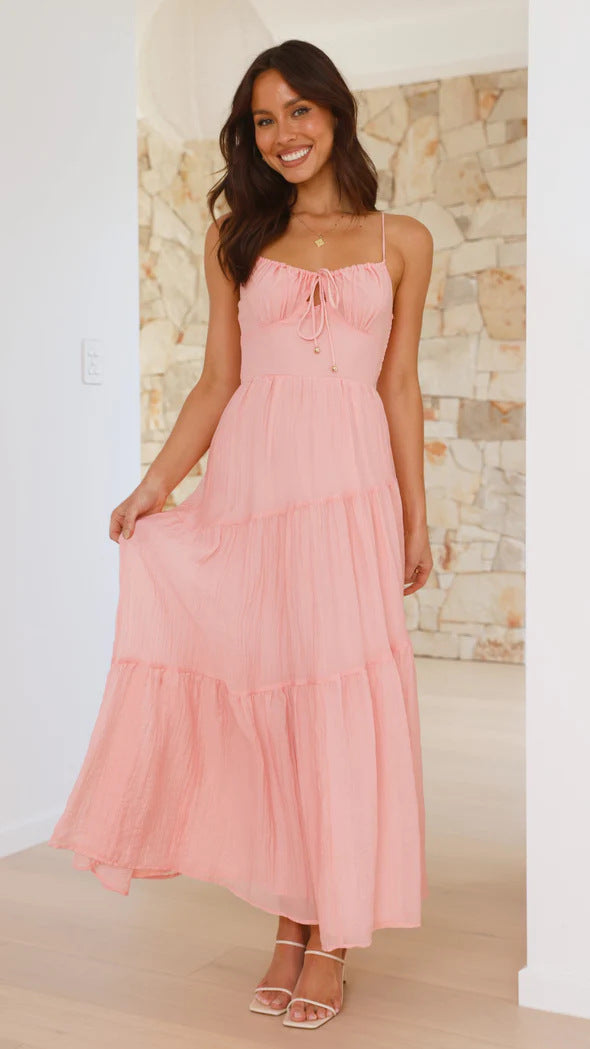 Flowing Lightweight Spaghetti Strap Maxi Dress