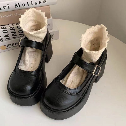 Block Heel Mary Jane Platform Heels 