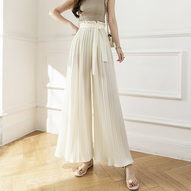 Emalyn - tied wide leg long pants