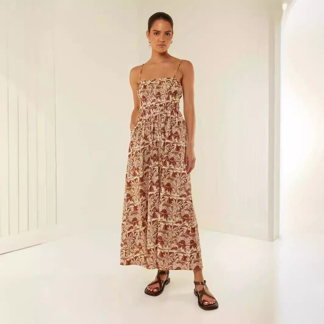 Lightweight Ruched Bodice Maxi Dress