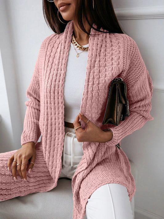 Wool Knit Relaxed Fit Long Cardigan 