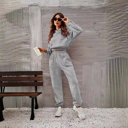 Relaxed Cotton Fit Hoodie and Pants Set 