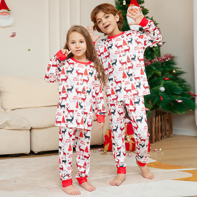 Family matching Christmas reindeer pajama set