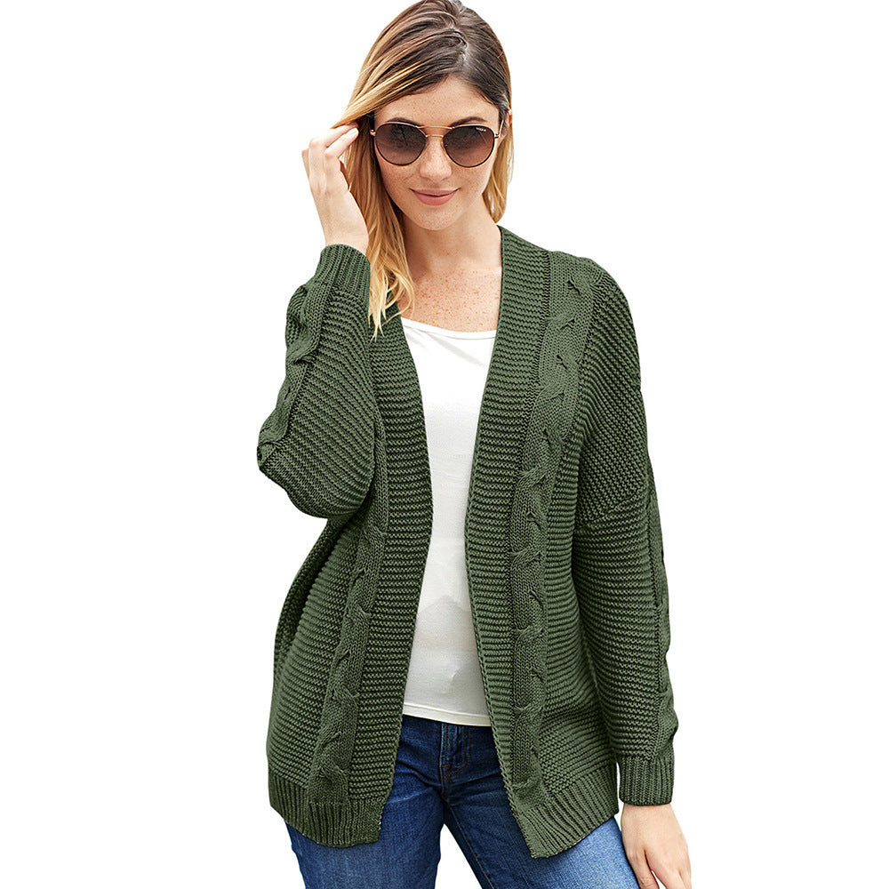 Chunky Knit Oversized Cable Knit Cardigan 