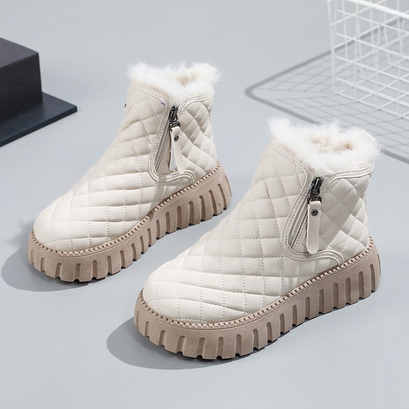 Women's casual fleece thickened winter boots