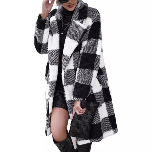Sherpa Texture Oversized Fit Long Jacket Coat 