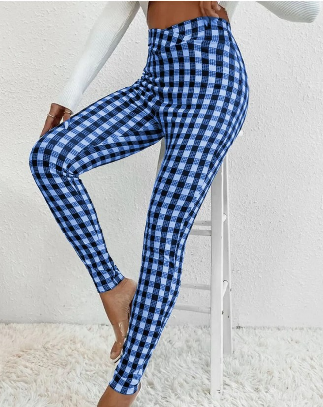 Quiana - plaid printed leggings