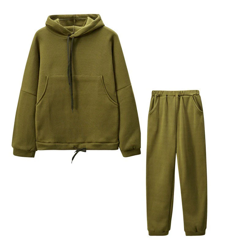 Two-Piece Oversized Cotton Blend Loungewear Set 