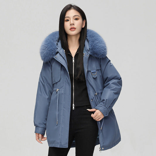 Water Resistant Oversized Fit Parka Jacket 
