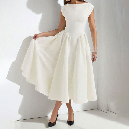 Slim Fit Flared Midi Dress